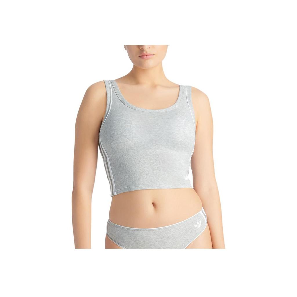 Adidas Originals Breathable Comfortable Stretch Sports Sleeveless Vest Women Tops Gray 4A0410-202
