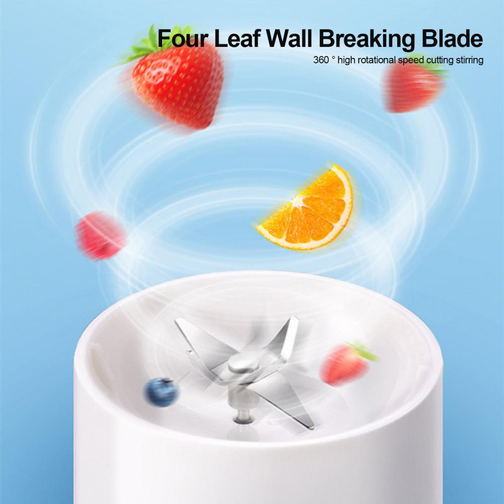 Electric juice cup rechargeable smoothie maker suitable for blending fruits and vegetables comes with a travel cup with 6 blades