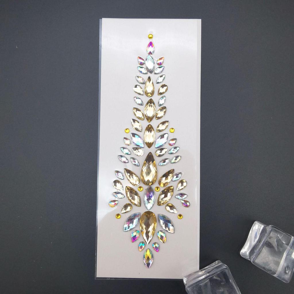 Rhinestone Masquerade Face Stickers for EDM & Carnival