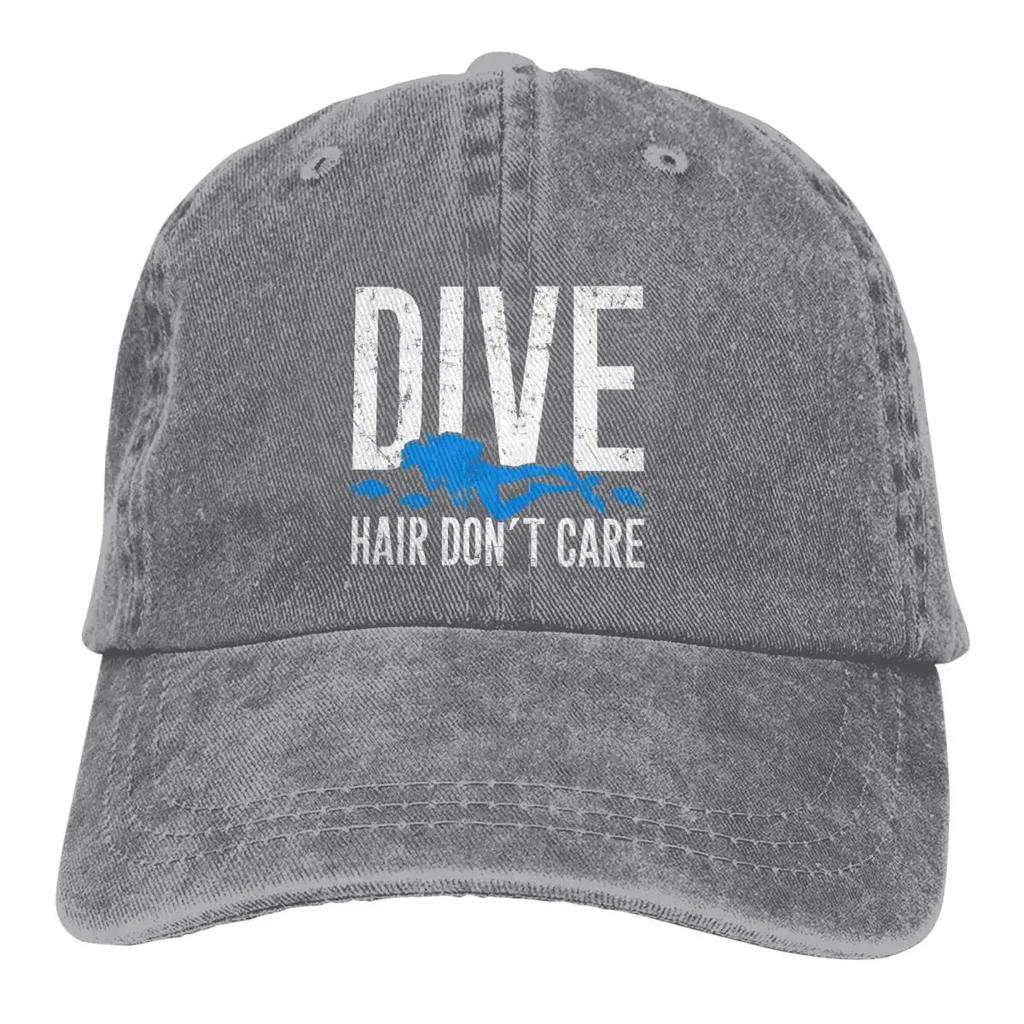 Hair Don't Care Baseball Cap Men Cowboy Hats Women Visor Protection Snapback Dive Scuba Diving Caps