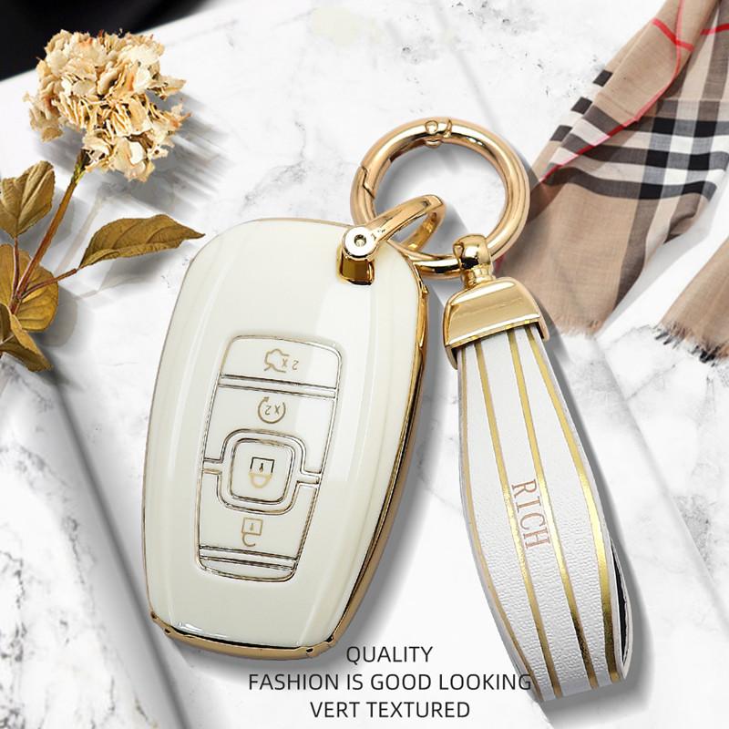Luxurious Remote Key Case Cover For Lincoln Continental MKC MKZ MKX 2017 2018 Navigator Nautilus Key Fob Car