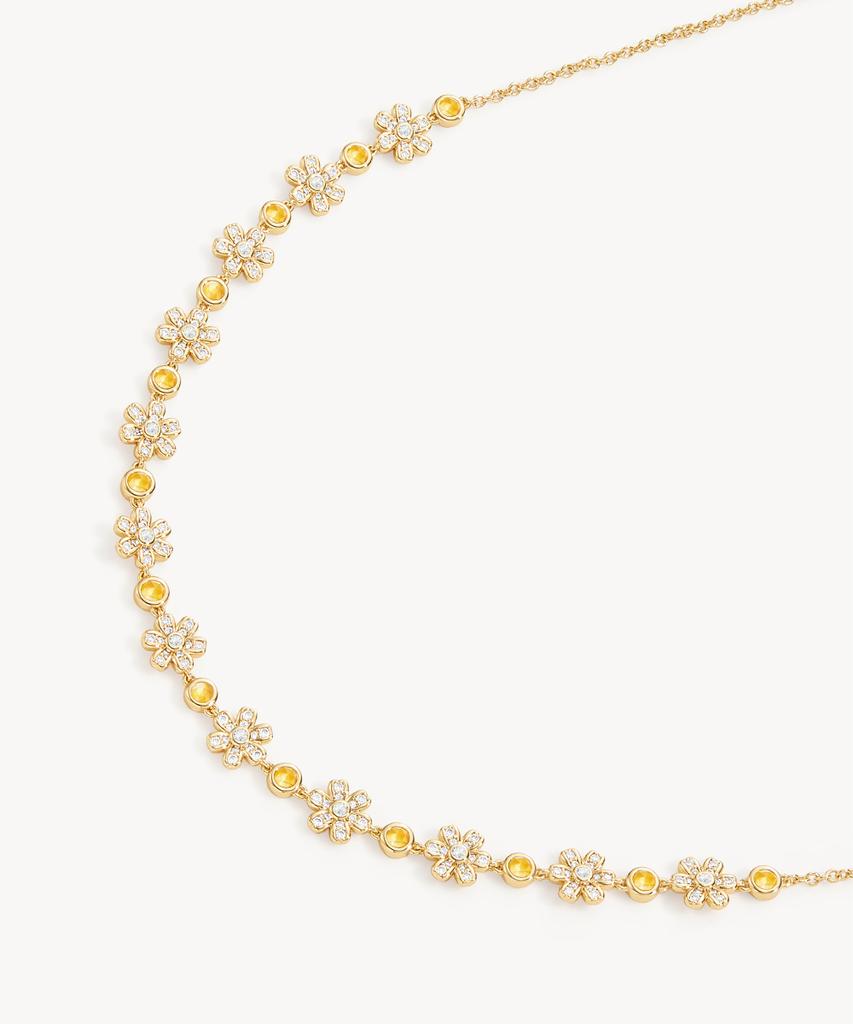 Lola Rose Daisy Citrine Flower Choker Necklace