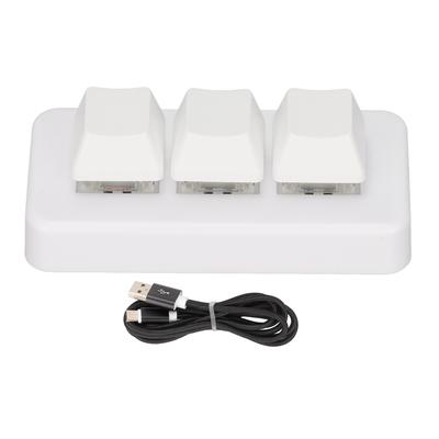 3 Tuşlu Tuş Takımı RGB Arkadan Aydınlatmalı 3 Tuş USB Arayüzü Mini Mekanik Programlanabilir Tak ve Çalıştır Makro