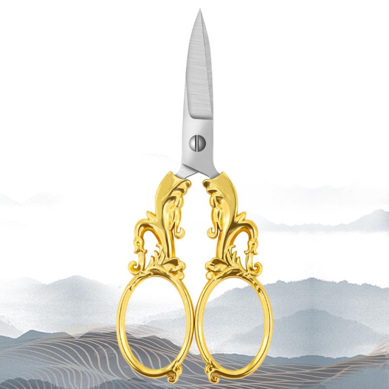 Embroidery Scissor Tailor'S Scissors Electroplated Retro Small Scissors DIY Apparel Sewing Supplies Arts&Crafts Office Scissors