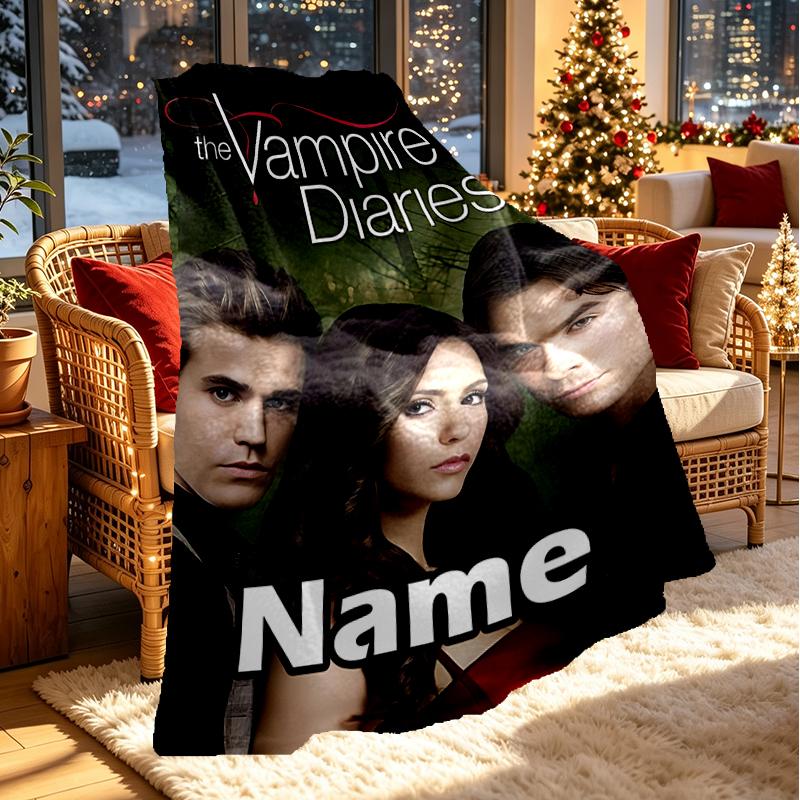 Custom Name Personalized horror theme Print Blanket, Home Decor, Bedroom, Sofa, Camping, Couch, Gifts for Birthday Christmas
