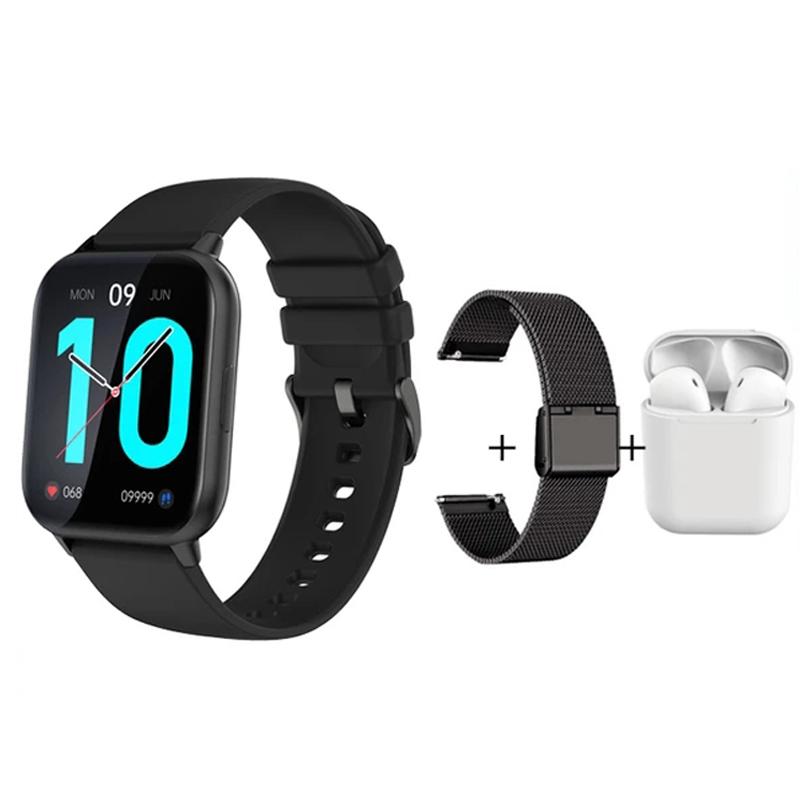 

YurKem Смарт-часы для мужчин и женщин 1,91-дюймовый полный сенсорный экран Спорт Фитнес-трекер Сердечный ритм Артериальное давление Кислород в крови Смарт-часы