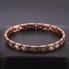 Mens Vintage Copper Cross Bracelet 99.9% Pure Magnetic Therapy Hand Chain Geometric Design