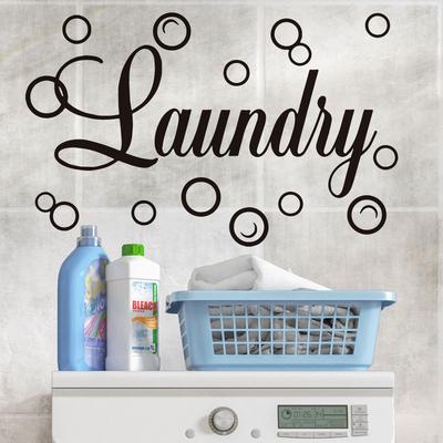 Yy582 Personalized And Creative English Alphabet Bubble Wall Sticker, Laundry Room Decorative Wall Sticker, Large Quantity Can Be Negotiated