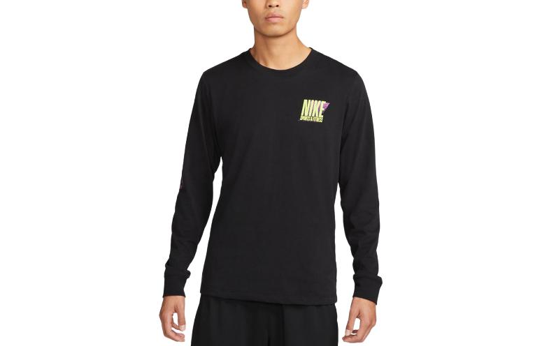 

Nike T Shirts Men s Black Crew Neck Moderate Straight Fit DZ2748-010 L