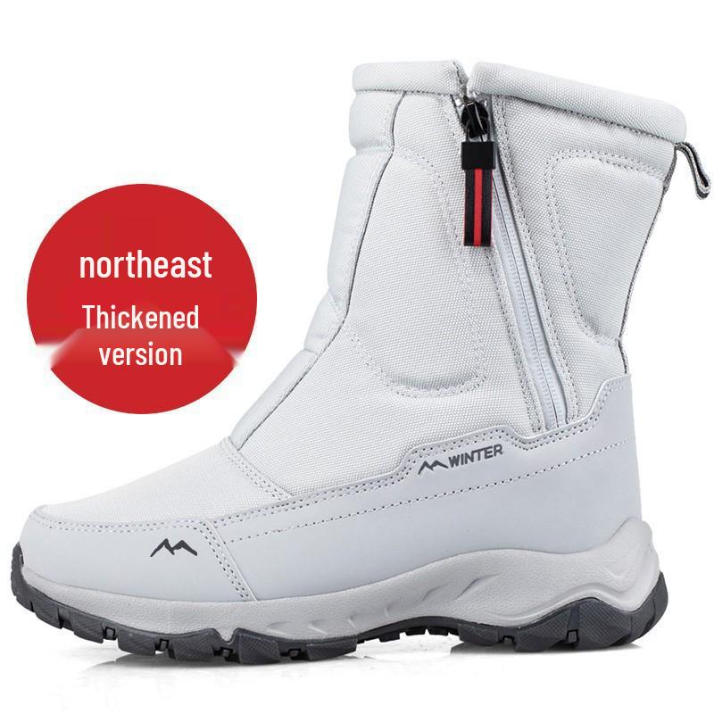 2025 Winter Thickened Anti-Slip Snow Boots with Velvet Lining for Couples - Waterproof Men's and Women's Short Styles