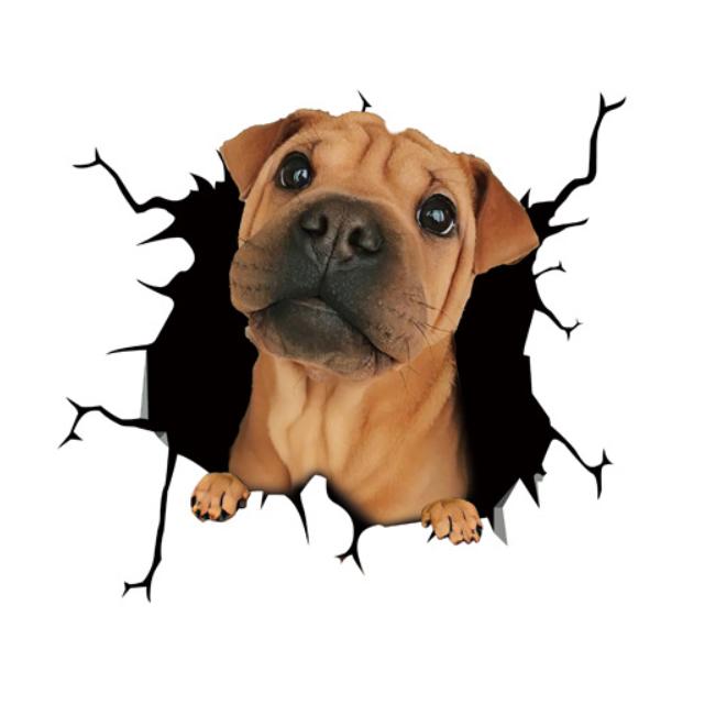 Animal Car Stickers Waterproof PVC Auto Scratch Occlude 3D Simulation Electrostatic Decal Car Window Home Decoration