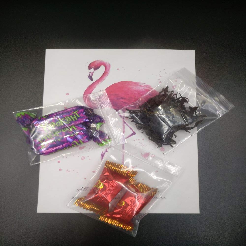 ESBAET 100 Pieces Plastic Bags with Plastic Moisture Stain Sealed Storage Subdivided Storage Accessory Zipper, Bags, Transparent, Proof, Resistant,