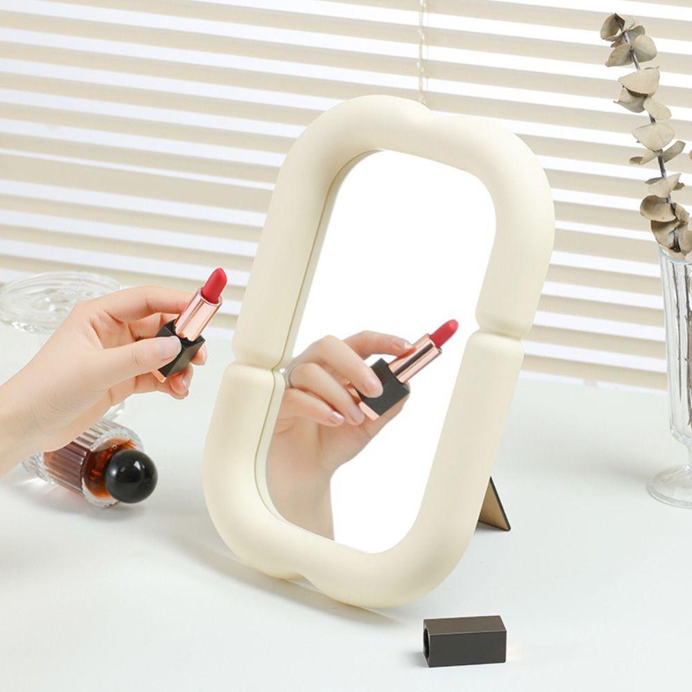 

Macaron Makeup Mirror Irregular Vanity Mirror INS Beauty Mirror Bedroom white-style 2
