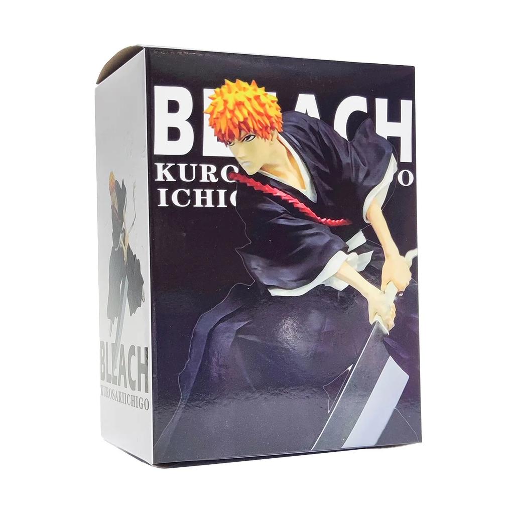 17CM Anime BLEACH Kurosaki Ichigo Model Knife Swinging Posture Toy Soul-Cutting knife Present Set Action Model Boxed