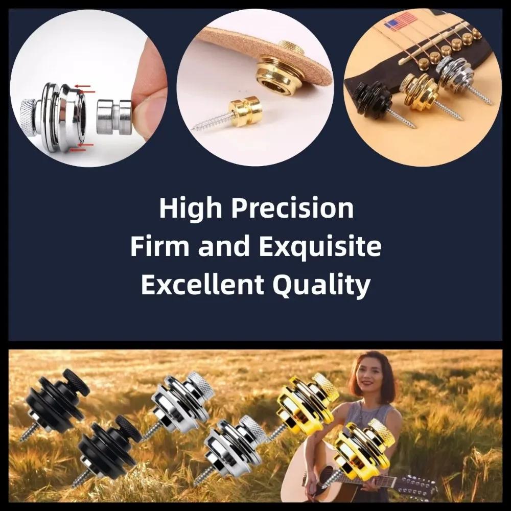 Heavy Duty Metal Guitar Strap Lock Security Straplock Button for Electric Acoustic Bass Ukulele