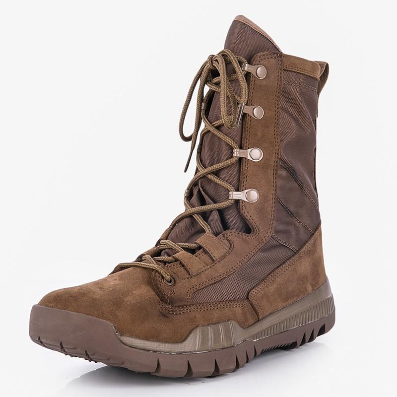 

Тренировки на открытом воздухе 2025 Новые летние дышащие коричневые боевые мужские ультралегкие высокие ботинки для влюбленных пустынные мужские ботинки 37 темно-коричневого