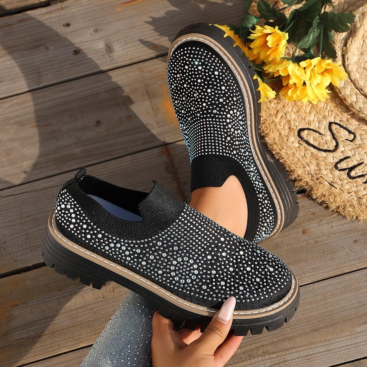 Anti-slip Shoes - New Style Single Shoes, Casual, Large Size, Women s Sports Shoes 36 чёрный