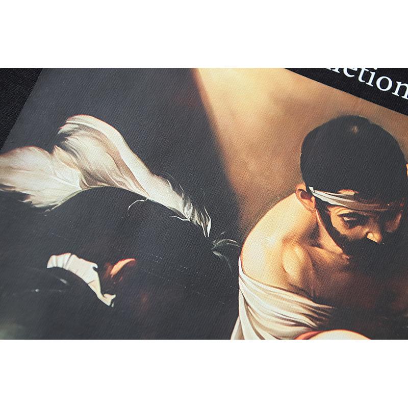Off-White 2025 Summer New Caravaggio Religious Oil Painting Printed Short Sleeved T-shirt for Men and Women