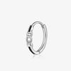 Men's Single Black Chain Hoop Earring with Cold Luxury Design