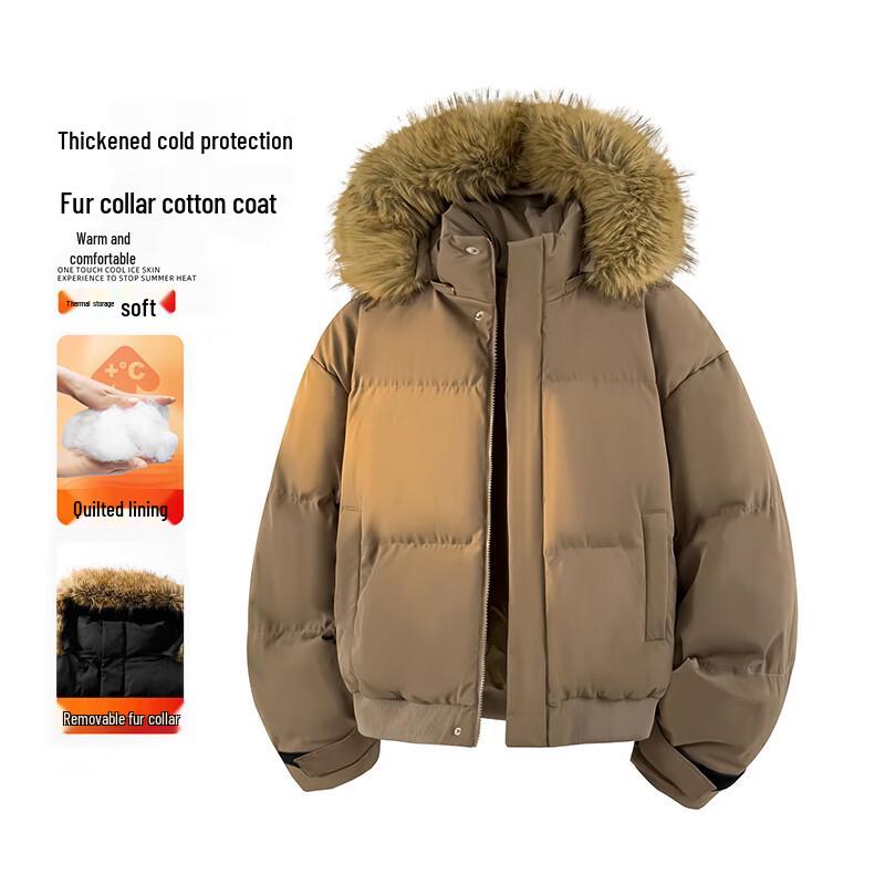 VUUG Unisex 2025 Winter Thickened Hooded Fur-Collar Parka