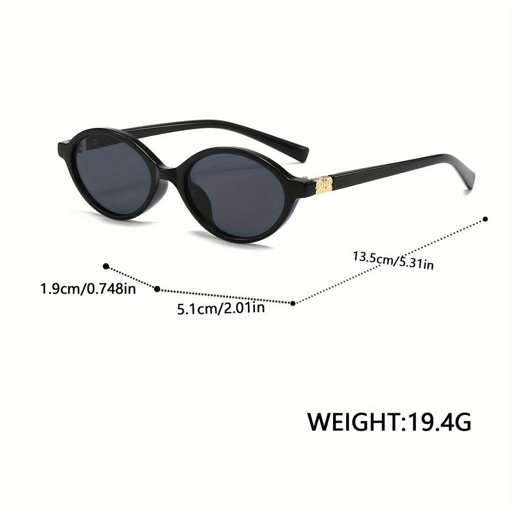 Vintage Narrow Frame Artistic Retro Fashion Glasses Unisex Oval Shape Decorative Stylish Eyewear Accessory
