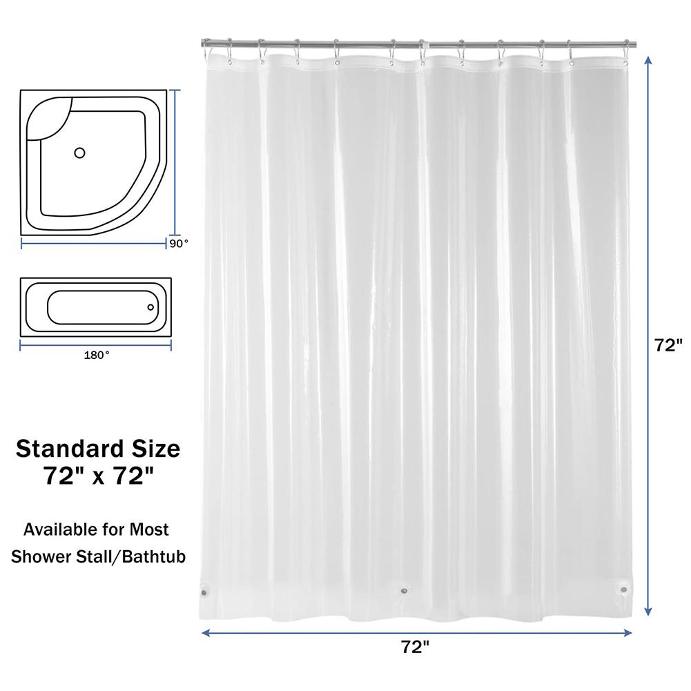 Clear Shower Curtain PEVA Waterproof Partition Curtains Heavy Duty Premium Liner with Hooks Bathroom Decoration Accessories