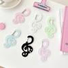 Polka Dot Musical Note Shape Carabiner Mountaineering Buckle Acrylic Candy Color Buckle Keychain Multipurpose Keyring Hook