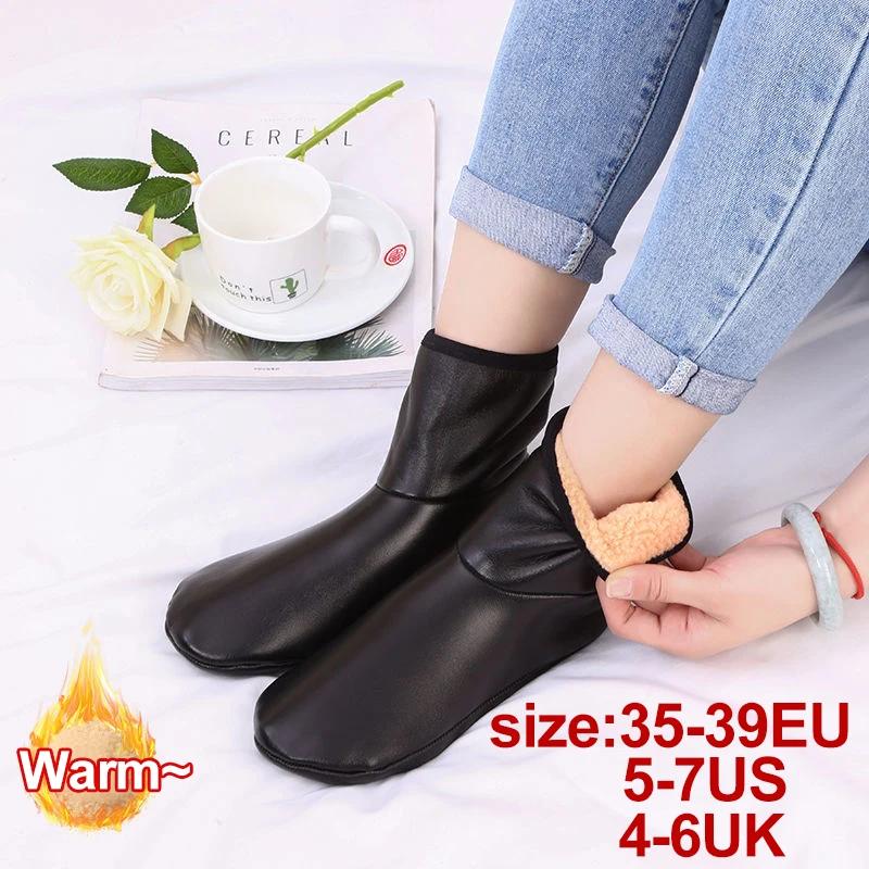 

1 Pair Men Women Outdoor Sports Warm Snowfield Socks for Autumn Winter Thickened Windproof Warm Inner Plush Indoor Floor Socks One Size