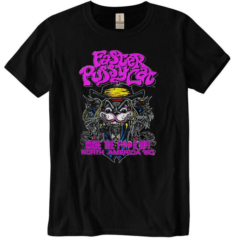 Men s and Women s T-shirts Faster Pussycat band tour S