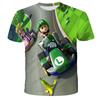 2025 MINISO Summer T-shirt  Super Mario Bros T-shirt Kids Harajuku Fashion Casual T-Shirt Boy Girls Polyester Boys Girls Short Sleeve