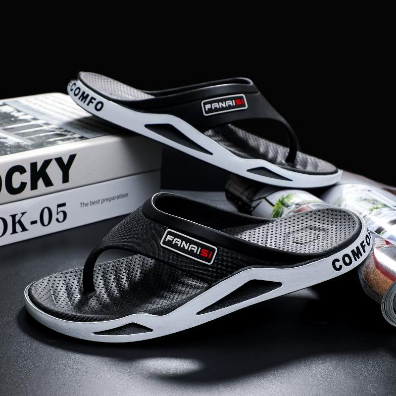 

Сандалии мужские шлепанцы летние уличные шлепанцы Clip Casual Beach Shoes 44-45 чёрный