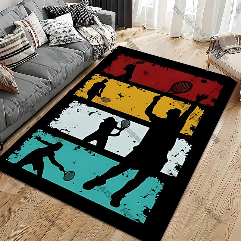 Tennis bedruckter Teppich Yogamatte Spielzimmer Schlafzimmer Schöner rutschfester Teppich Teppiche Wohnzimmer Dekoration Chambre Tapis Salon