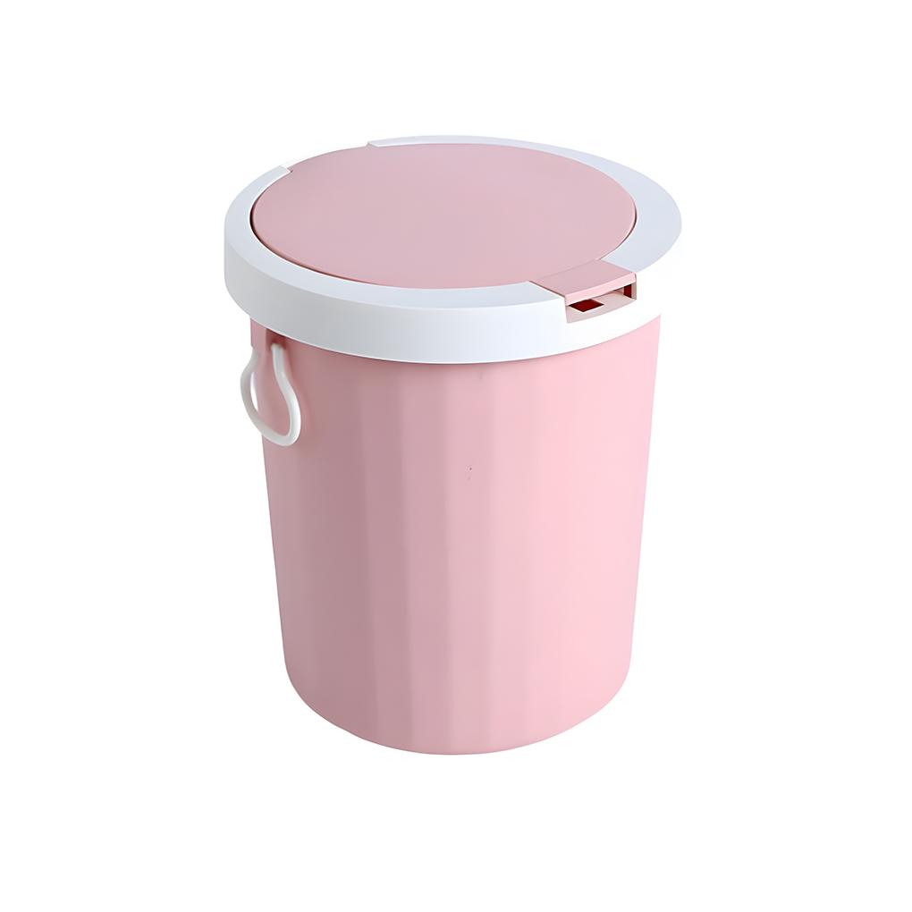 Nordic Contrasting Color Lid Trash Can - Sturdy Durable And Convenient For Household Items Cleaning Supplies Trash Cans