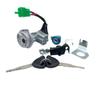 Xiandi HJ110-3-5 Motorcycle Lock Set: Door, Magnetic, Full Vehicle Lock, Ignition Switch, & Key.