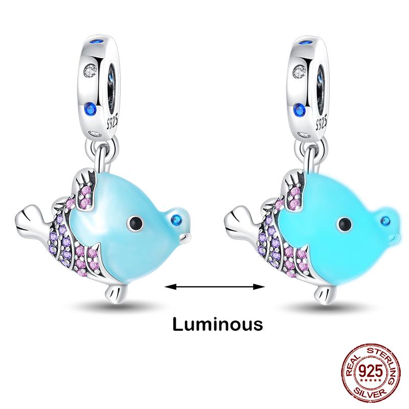 Kupferfarbene Im Dunkeln leuchtende Glühwürmchen Honigbiene Stern Anhänger Perlen Passen Qikaola Original Armbänder Feiner DIY Schmuck Geschenk