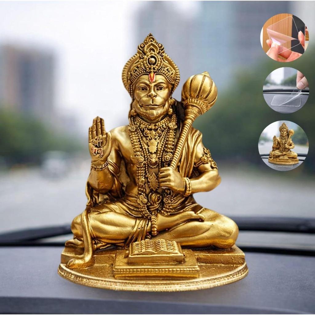 Göttliche Panchmukhi Hanuman Statue – Goldene Segnungen & Schutz
