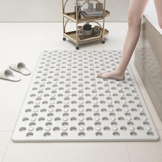 Bath Tub Mat Suction Cup Bath Shower Mat Non-Slip Bathtub Rug with Drain Holes Machine Washable Mat for Bathroom Floor Tub