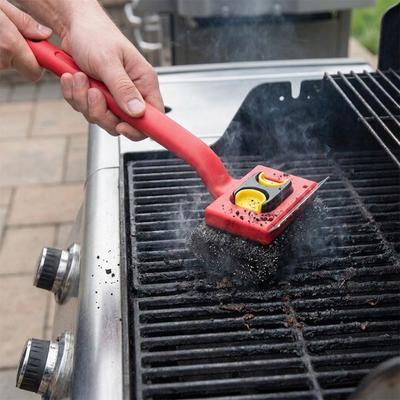 Stainless Steel BBQ Grill Cleaning Brush Replaceable Pads Grease Remover Brush  Home Use