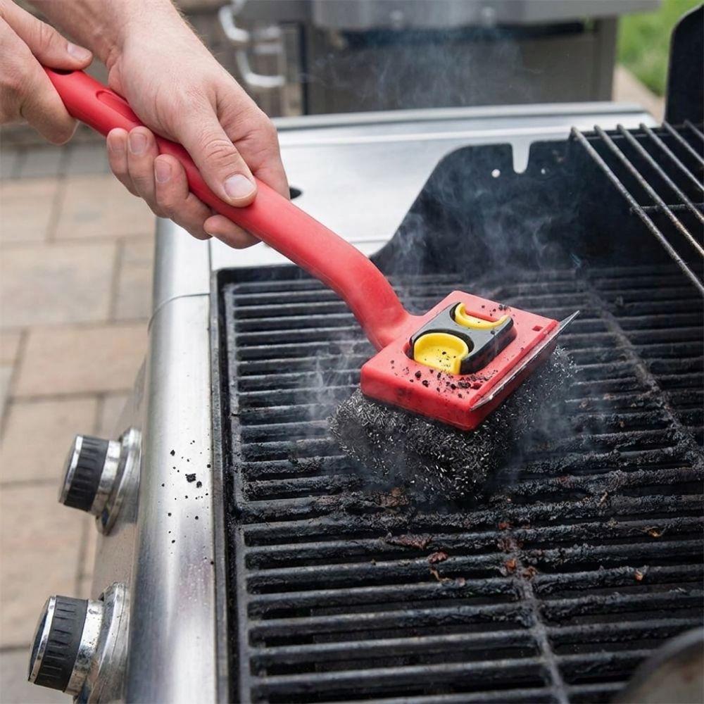 Edelstahl BBQ Grill Reinigungsbürste Austauschbare Pads Fettentferner Bürste Haushaltsgebrauch