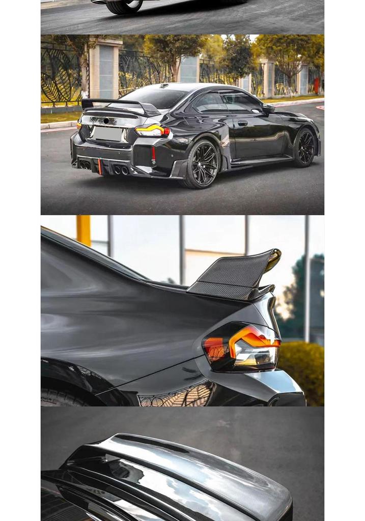 BMW M2 G87 AE Style Carbon Fiber Front Lip Grille Bumper Fender Spoiler Kit
