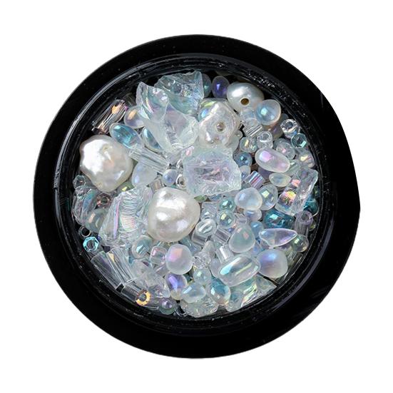 

1 коробка для дизайна ногтей с жемчугом, изысканный DIY, легкий жемчуг в форме ракушки, аксессуары для дизайна ногтей для женщин 6