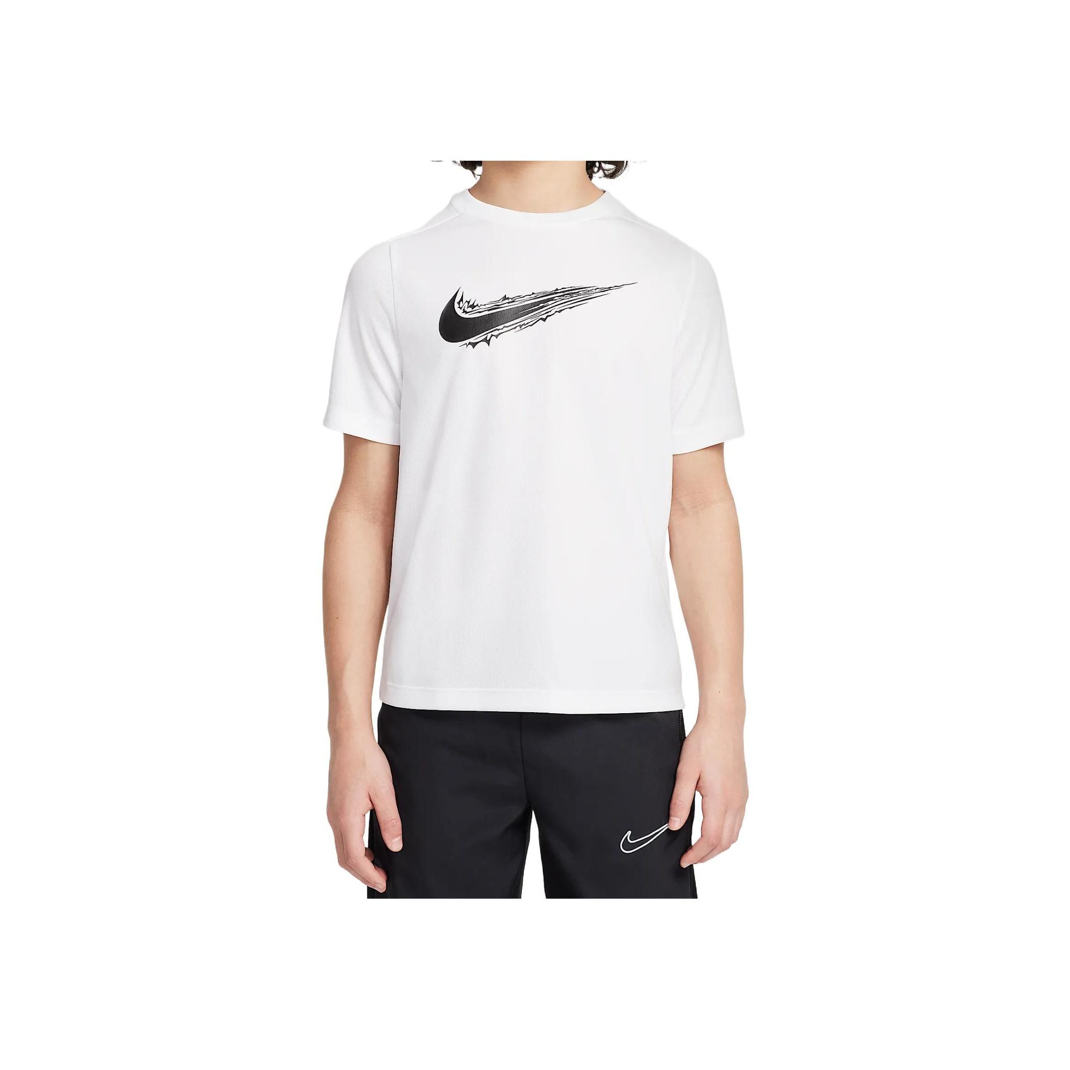 

Nike Dry Fit T-Shirt Comfortable Trendy Soft Versatile Short Sleeve Kids Tops White HF8100-100 XL