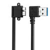 Bochara 90degree Micro USB 3.0 Cable USB 3.0 Type a Male To Micro USB 3.0 Male Foil+Braided Shielded for HDD