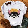 Zogankin Chihuahua Momma Print Dámské tričko Léto Nová móda Tričko Funny Dog Design Krásná dívka Tričko Tričko Femme