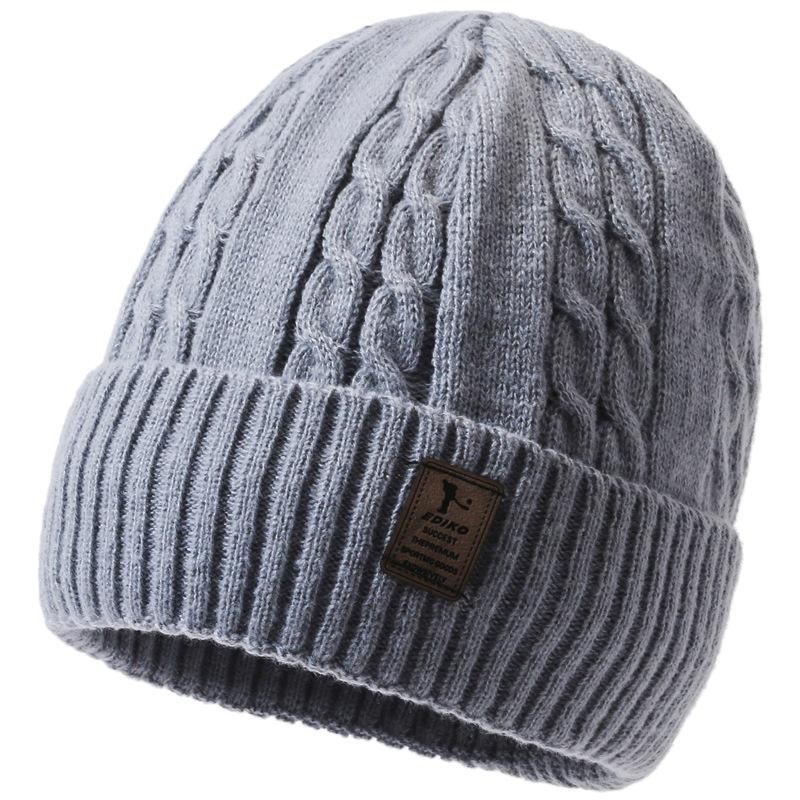 Wintermütze Samt Dicke Herren Strickmütze Warme Mütze Outdoor Ärmelkappe Skullies Beanies Ski Slouchy Cap