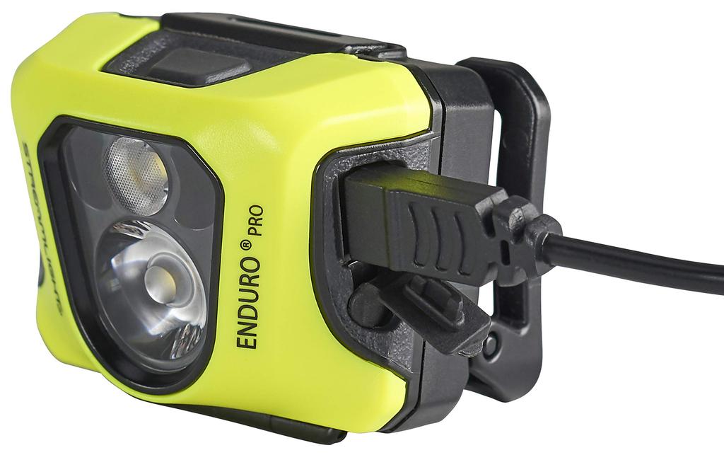 Enduro Pro USB USB Elastic Head Rubber Hard Hat Dual Box Yellow - Cord, Strap, Strap, 3M® Lock® - -