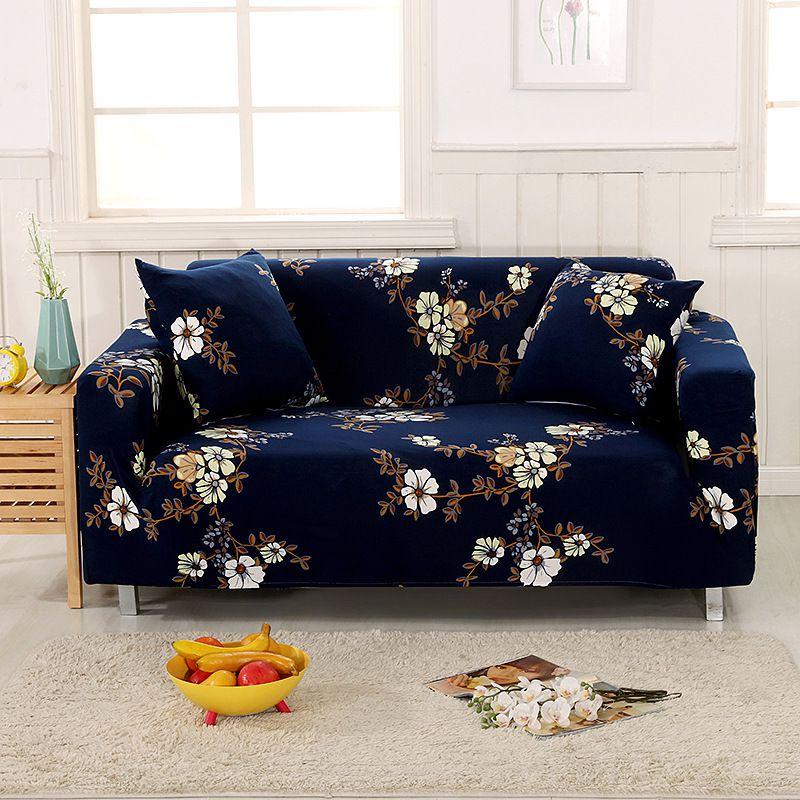 Floral Print Simple Stretch Tight Wrap Slipcovers Elastic Sofa Couch Cover