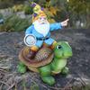 Dwarf Turtle Solar Garden Statue, Outdoor Lawn Solar Lamp Decorative Animal Ornaments
