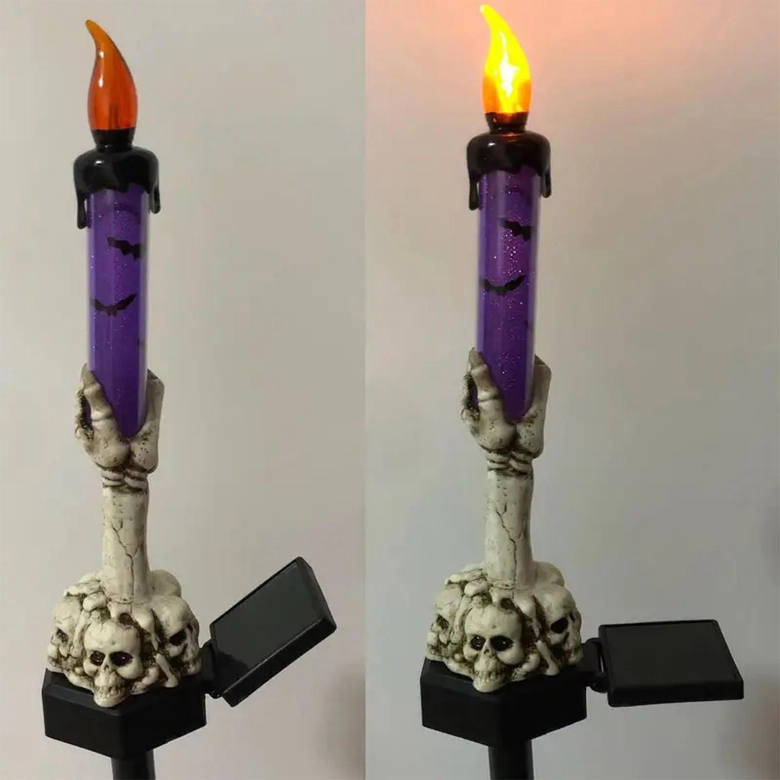 

Хэллоуин Солнечная Лампа в виде Руки Скелета, Украшение для Фестивальной Вечеринки, Наружная Водонепроницаемая Садовая Лампа. One Size