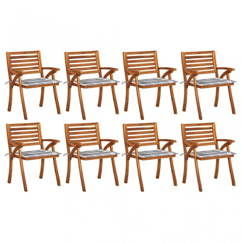 Day and Night - Day and Night Garden Chairs 8 Units Solid Teak Wood with Cushions